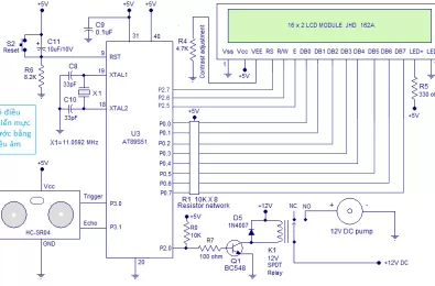 Điều chỉnh mực nước sử dụng vi điều khiển 8051